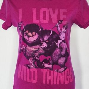 Vintage Junk Food Where The Wild Things Are Pinkish Purple Graphic Cotton Blend